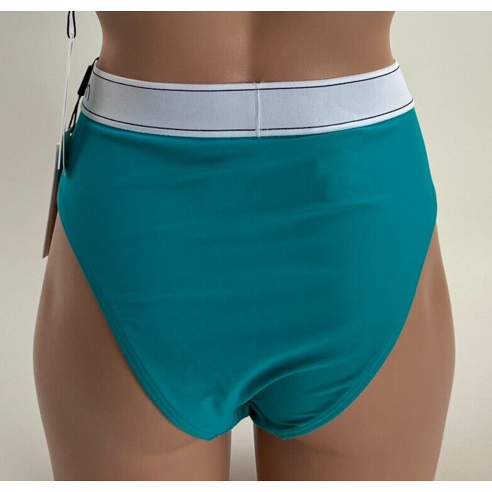 Calvin Klein Swimwear Women UPF50+ Bikini Bottom w/ Logo Turquoise XS NWT - Picture 4 of 6
